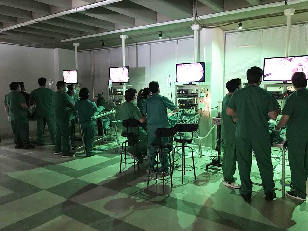 Sala de entrenamiento en laparoscopia